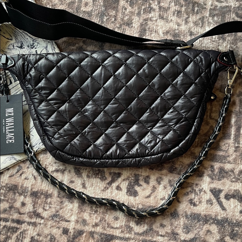 NWT MZ Wallace Small Crosby Black Quilted Crossbody Bag - Picture 5 of 10